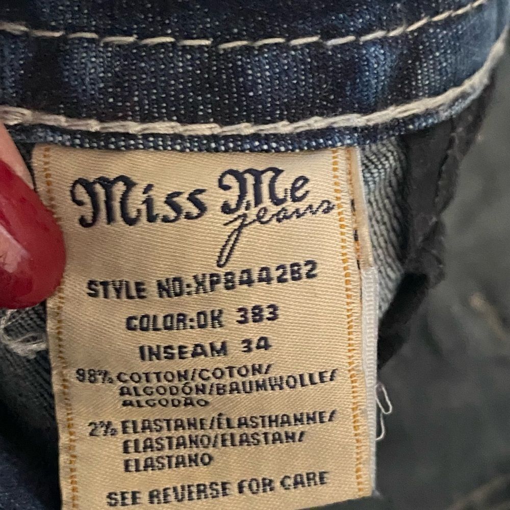 Miss Me Colorful Bling Relaxed Boot Cut Jeans - Picture 7 of 8